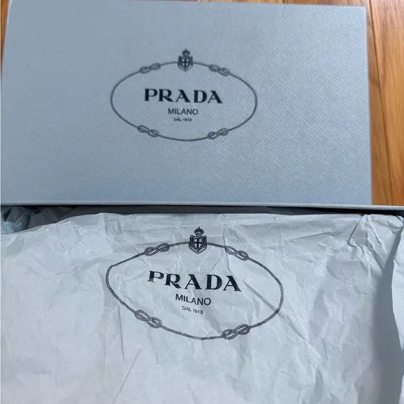Prada Leather Sandals with Crisscross Straps - Size 36