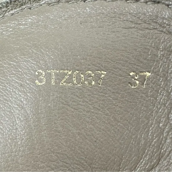 Prada size 37 Milano Tan Suede Lace Up Wedge Half Ankle Boots