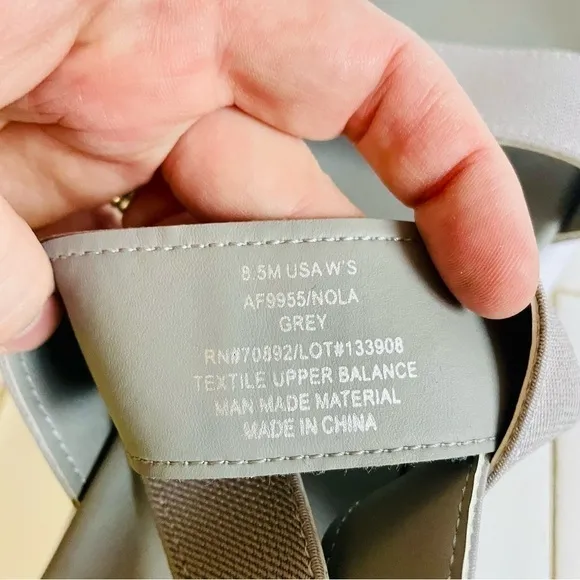 PrAna Nola Gray and White Strappy Sandals Size 8.5