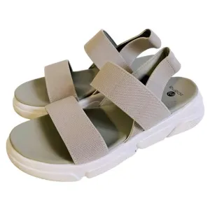 PrAna Nola Gray and White Strappy Sandals Size 8.5