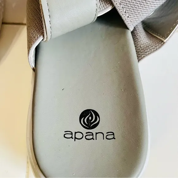 PrAna Nola Gray and White Strappy Sandals Size 8.5