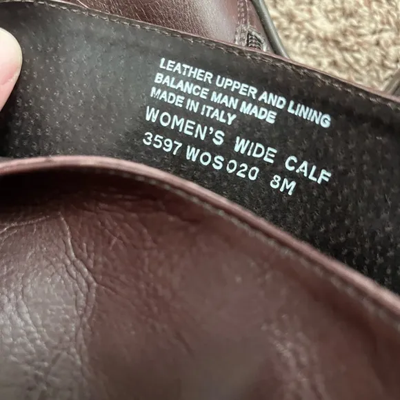 Prialpas Gromma brown leather wide calf riding boots size 8