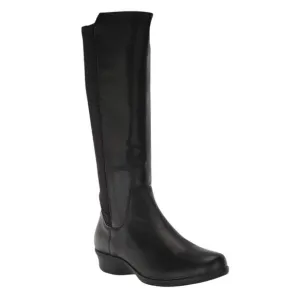 Propet Women's West Leather Knee High Riding Boots Black Size 8 1/2 W