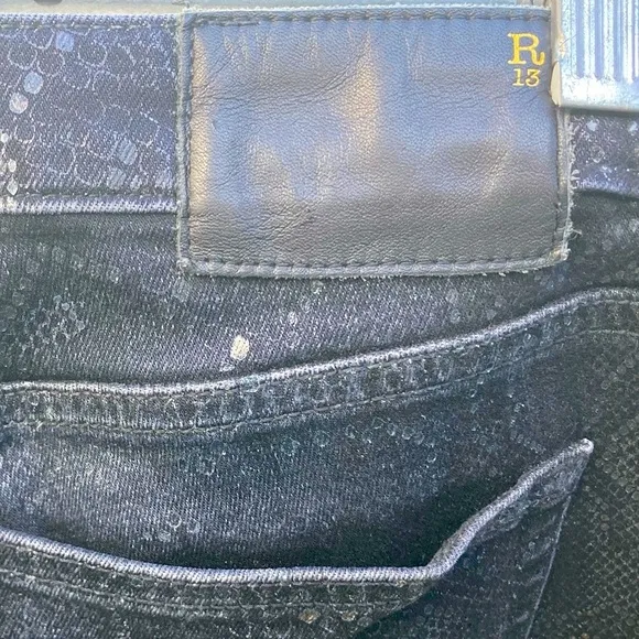 R13 Reptile Allison Skinny Jeans