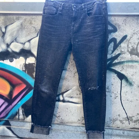 R13 Reptile Allison Skinny Jeans