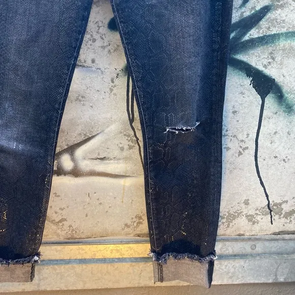 R13 Reptile Allison Skinny Jeans