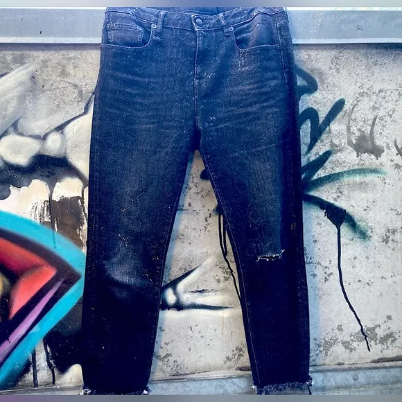 R13 Reptile Allison Skinny Jeans