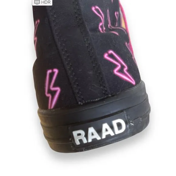 RAAD Black Pink Lightning High Top Sneakers Men's Size 11