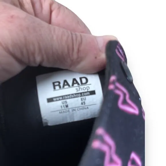 RAAD Black Pink Lightning High Top Sneakers Men's Size 11