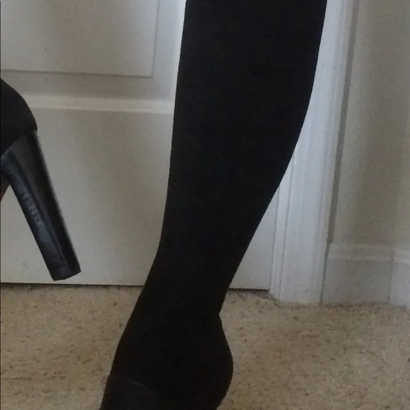Rachel Zoe Layla stretch suede/ calf boots