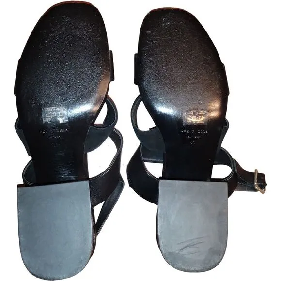 Rag &amp; Bone &quot;Reese&quot; Leather &amp; Suede Strappy City Sandal, Size 41 EU, Black