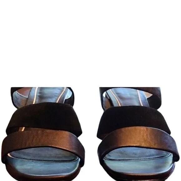 Rag &amp; Bone &quot;Reese&quot; Leather &amp; Suede Strappy City Sandal, Size 41 EU, Black