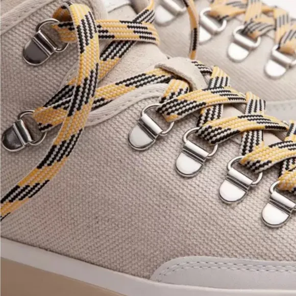 Rag &amp; Bone Army Hiker Low Linen Sneakers In ECRU. New In Box! Sz 8