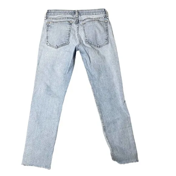 Rag &amp; Bone Dre Low Rise Slim Boyfriend Jeans Frayed Hem Size 24