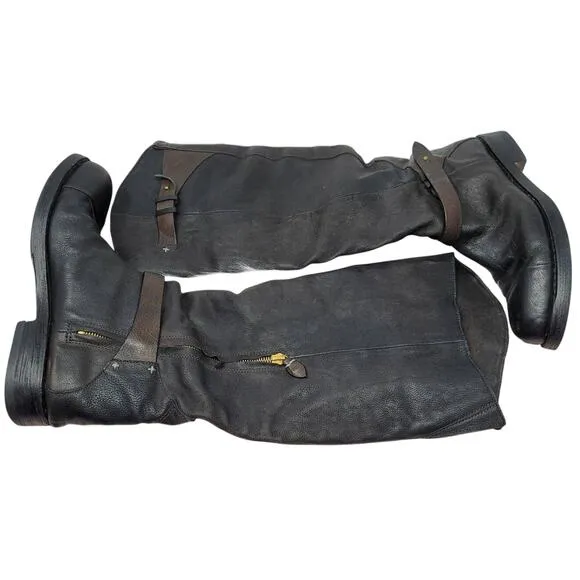 Rag &amp; Bone Goodyear Abbey Leather Riding Boots 39 - US 9