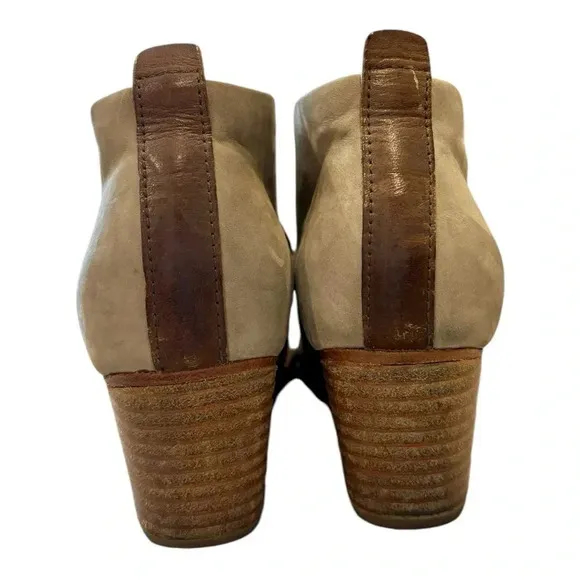 Rag &amp; Bone Leighton Nubuck Suede Stacked Heel Lace Up Desert Boots Size 39/9