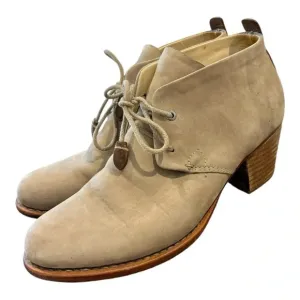 Rag &amp; Bone Leighton Nubuck Suede Stacked Heel Lace Up Desert Boots Size 39/9