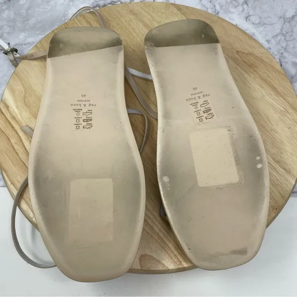 Rag &amp; Bone Logan Leather Strappy Platform Sandals EU  40 US 10