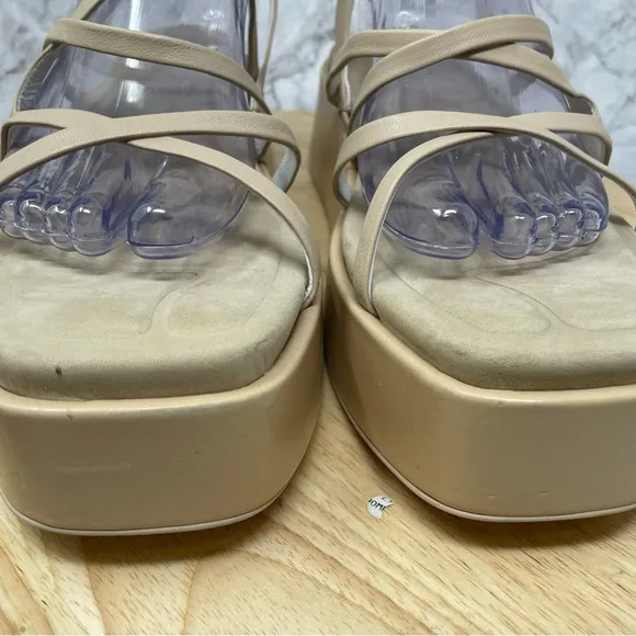 Rag &amp; Bone Logan Leather Strappy Platform Sandals EU  40 US 10