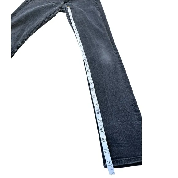 Rag &amp; Bone Mid Rise Cropped Skinny Boyfriend Jeans, Faded Black Wash - Size 24