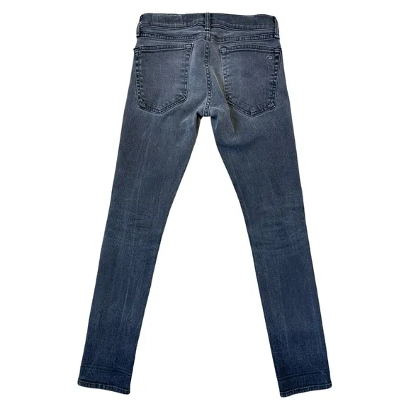 Rag &amp; Bone Mid Rise Cropped Skinny Boyfriend Jeans, Faded Black Wash - Size 24