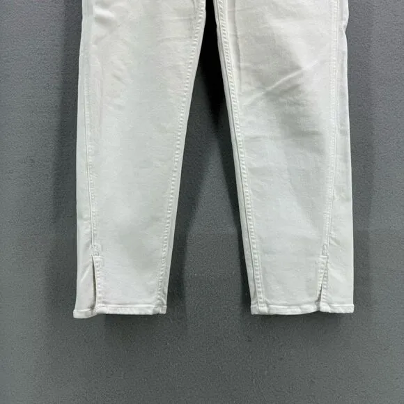Rag &amp; Bone Nina High-Rise Ankle Cigarette Leg Jean Optic White Size 31