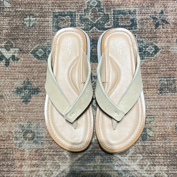 Rag‎ &amp; Bone 'Parker' Suede Leather Thong Sandals