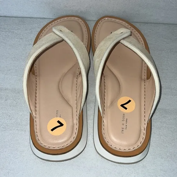 rag‎ &amp; bone Parker Thong Leather Sandals Flip Flops