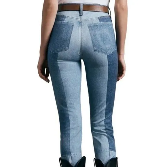 Rag &amp; Bone Stretch Miramar Nina Cigarette Jean Pants Bryon Wash Size 27 NWOT