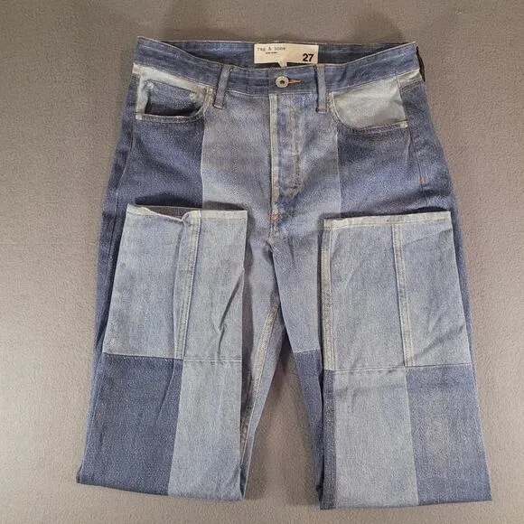 Rag &amp; Bone Stretch Miramar Nina Cigarette Jean Pants Bryon Wash Size 27 NWOT