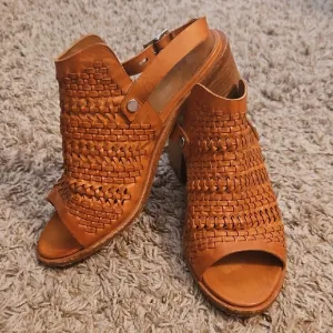 Rag &amp; Bone Wyatt Woven Leather Sandals Size 36.5