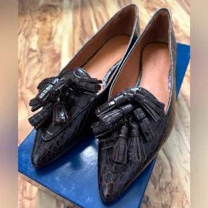 Ralph Lauren Ashtyn Embossed-Leather Loafer