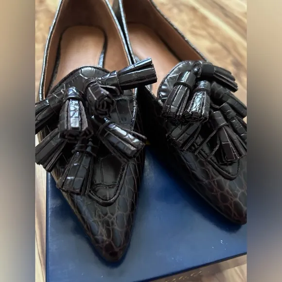 Ralph Lauren Ashtyn Embossed-Leather Loafer