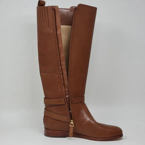 Ralph Lauren Blayke Buckled Riding Boots Brown Saddle Tan Women's Size 5 New