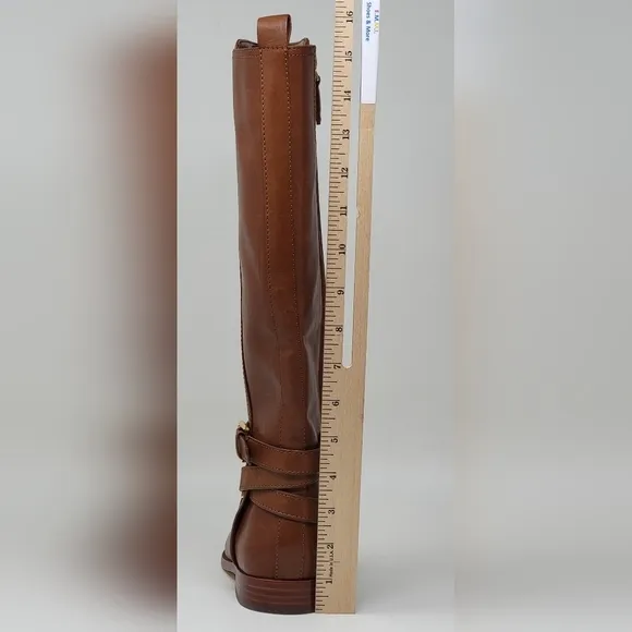 Ralph Lauren Blayke Buckled Riding Boots Brown Saddle Tan Women's Size 5 New