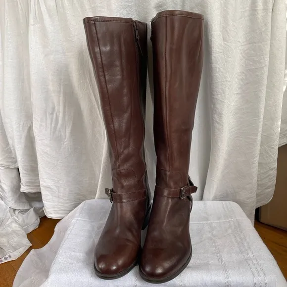 Ralph Lauren Marion Brown Leather Riding Boots 7.5