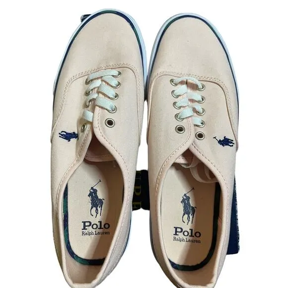 Ralph Lauren Pink Men’s Leather Trim Canvas Sneakers NWOT
