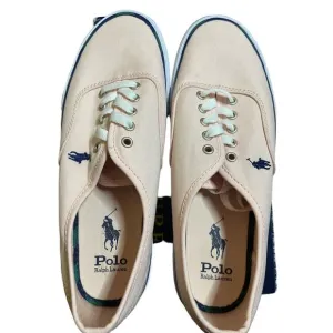 Ralph Lauren Pink Men’s Leather Trim Canvas Sneakers NWOT