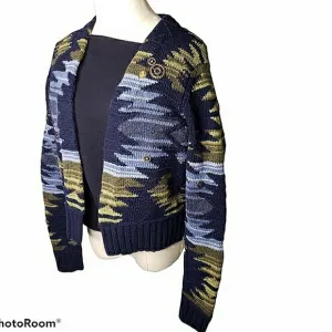 Ralph Lauren Polo Jeans Company Aztec Southwest Gorpcore Native Open Cardigan M