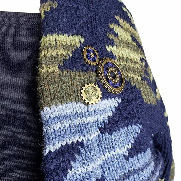 Ralph Lauren Polo Jeans Company Aztec Southwest Gorpcore Native Open Cardigan M