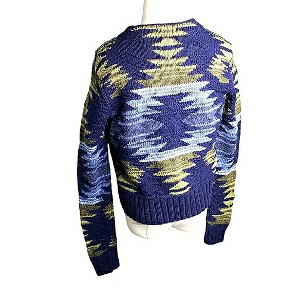 Ralph Lauren Polo Jeans Company Aztec Southwest Gorpcore Native Open Cardigan M