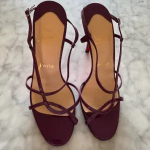 ✨RARE - Christian Louboutin Women's Purple Strappy Sandals 4.5in Sz 39.5✨
