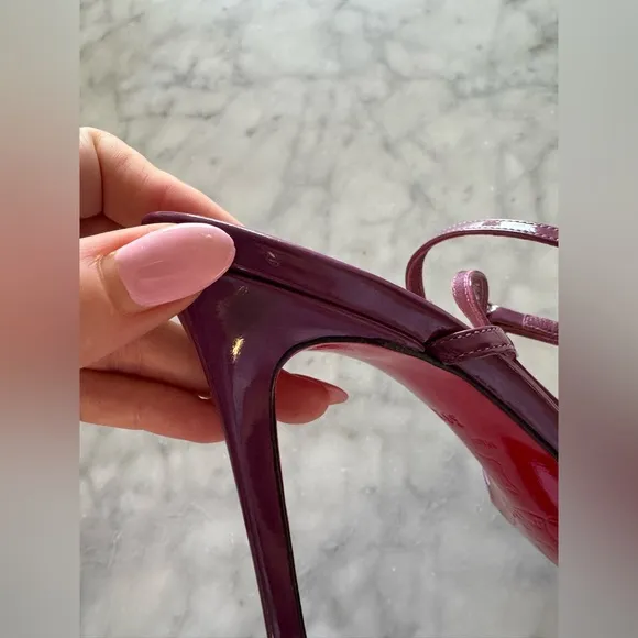 ✨RARE - Christian Louboutin Women's Purple Strappy Sandals 4.5in Sz 39.5✨