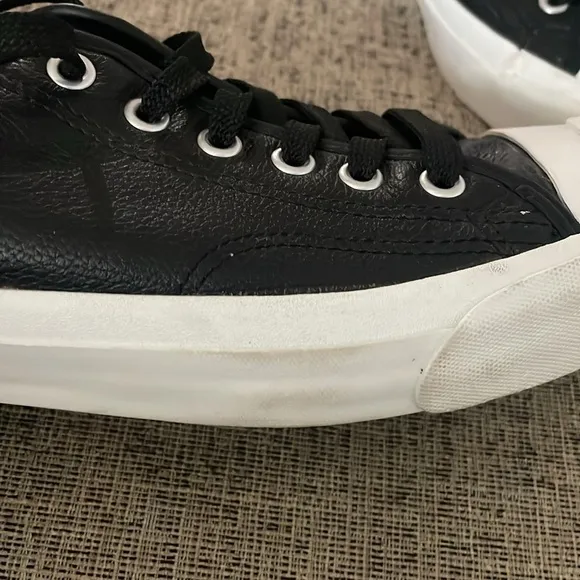 RARE Converse Jack Purcell Jenkem BlackLeather Sneakers Skateboarding Size 8