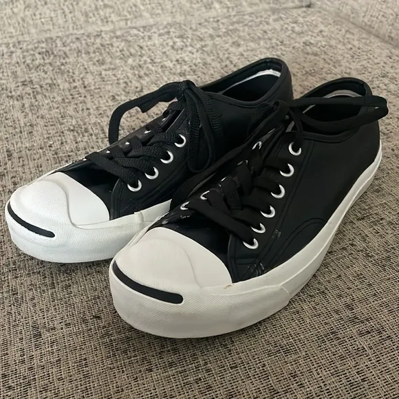 RARE Converse Jack Purcell Jenkem BlackLeather Sneakers Skateboarding Size 8
