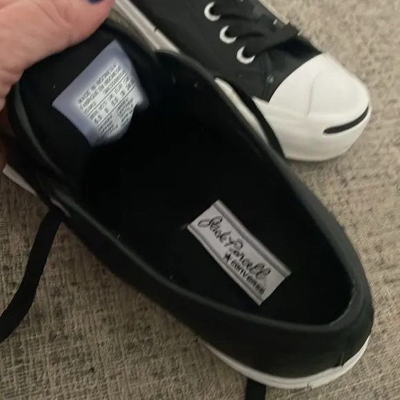 RARE Converse Jack Purcell Jenkem BlackLeather Sneakers Skateboarding Size 8