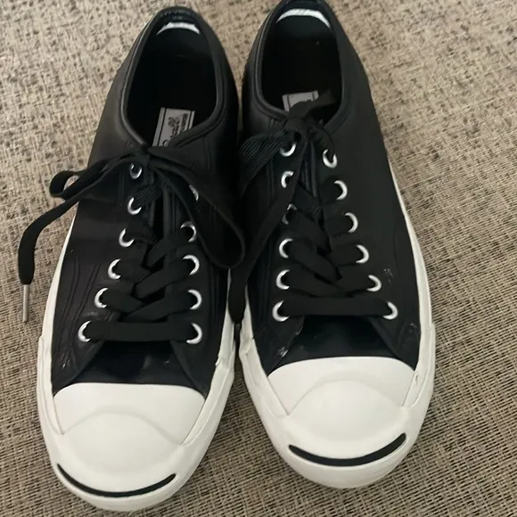 RARE Converse Jack Purcell Jenkem BlackLeather Sneakers Skateboarding Size 8