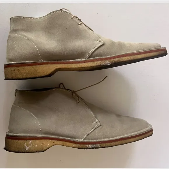 Rare Miu Miu Menswear Desert Boot - Light Tan Suede, Size