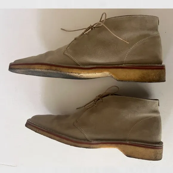 Rare Miu Miu Menswear Desert Boot - Light Tan Suede, Size