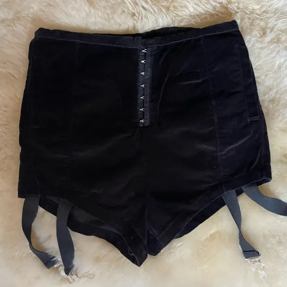 Rare UNIF Velvet Garter Shorts — Archived — Size S — Perfect Condition